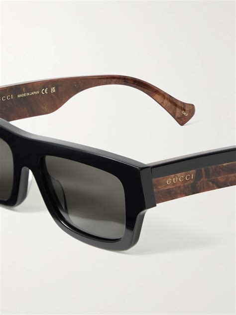 gucci men's rectangle acetate sunglasses|gucci rectangle sunglasses women.